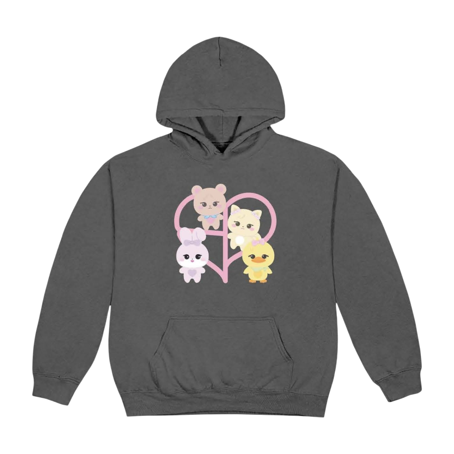 BLACKPINK Character Pullover Hoodie Grey – BLACKPINK OFFICIAL